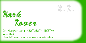 mark kover business card