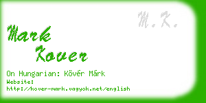 mark kover business card